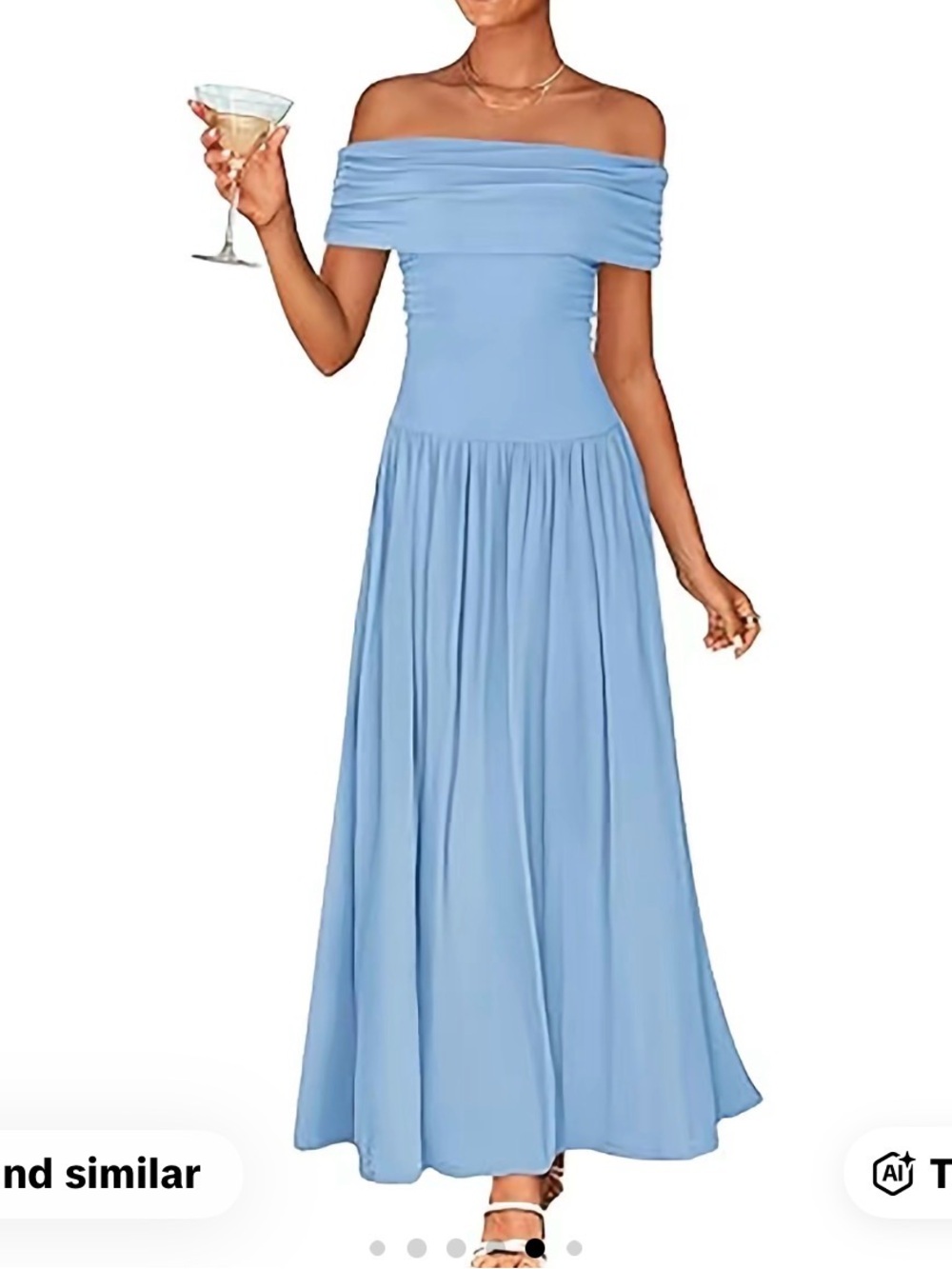 Light Blue One-Shoulder Maxi Dress — Women’s Elegant Evening Gown
